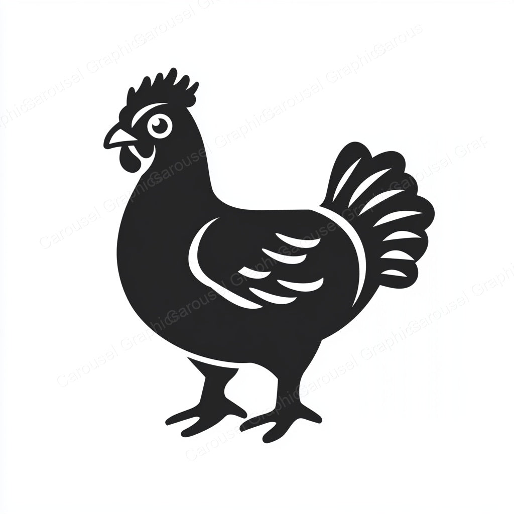 Hen Vector Graphic preview