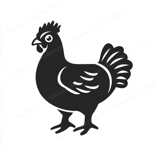 Hen Vector Graphic preview