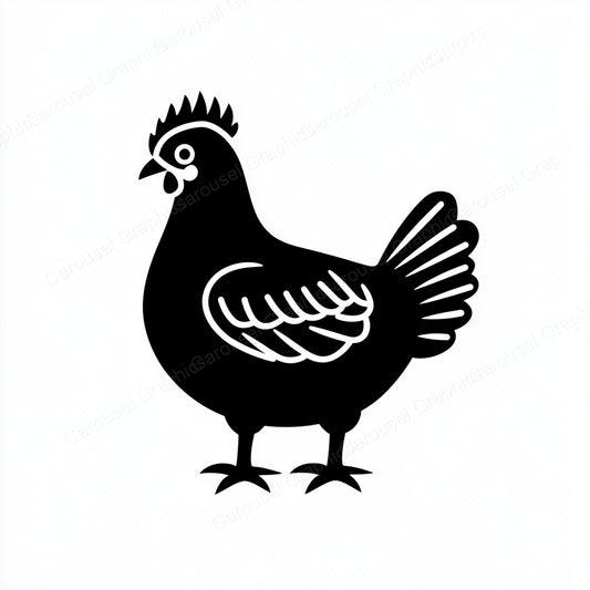 Hen Vector Graphic preview