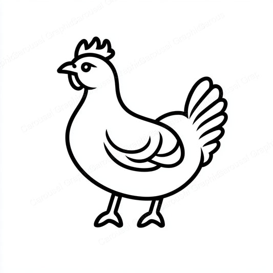 Hen Vector Graphic preview