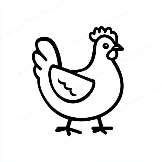 Hen Vector Graphic preview