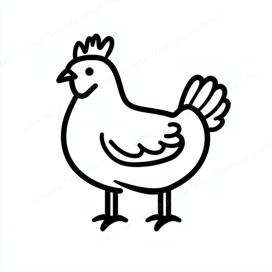 Hen Vector Graphic preview