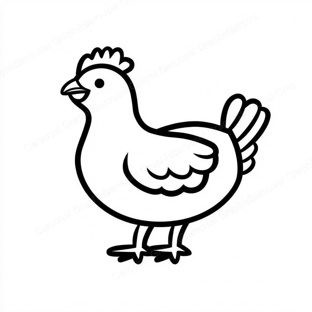 Hen Vector Graphic preview