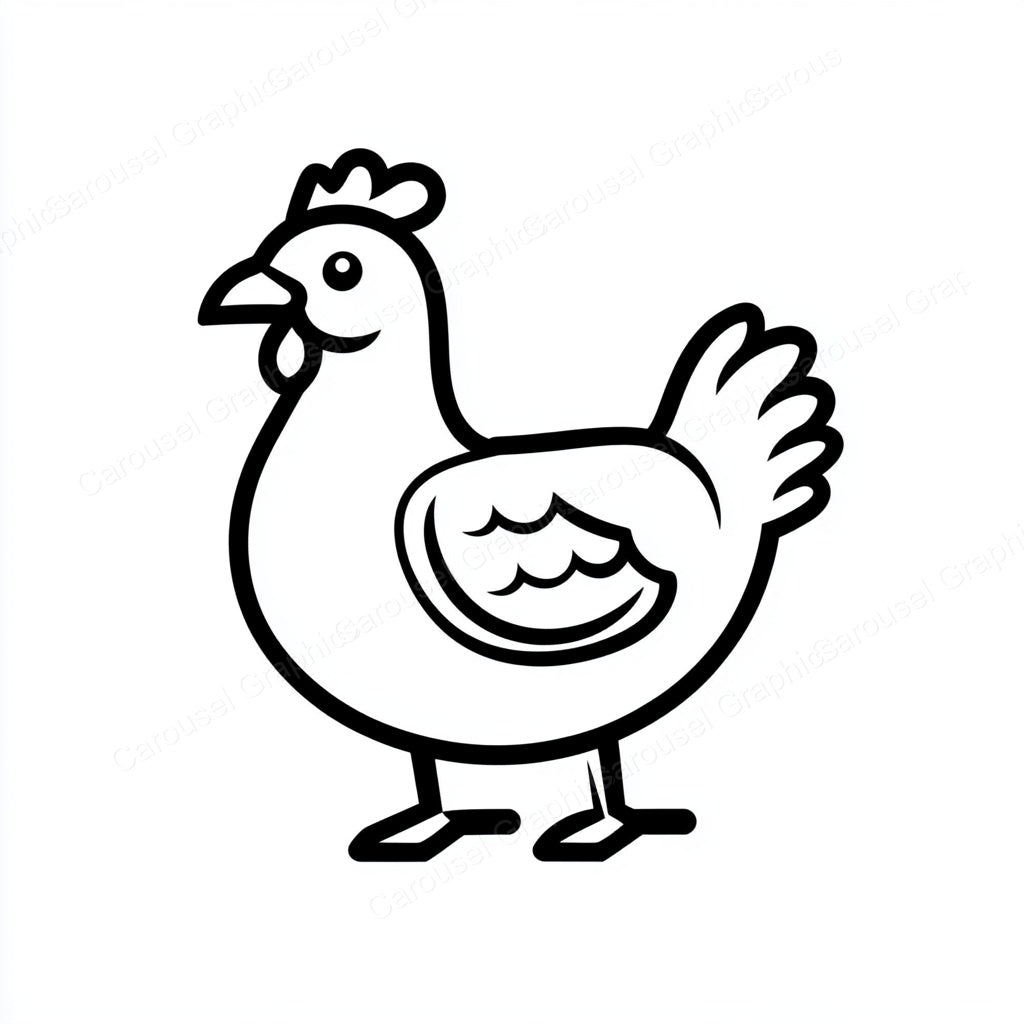 Hen Vector Graphic preview