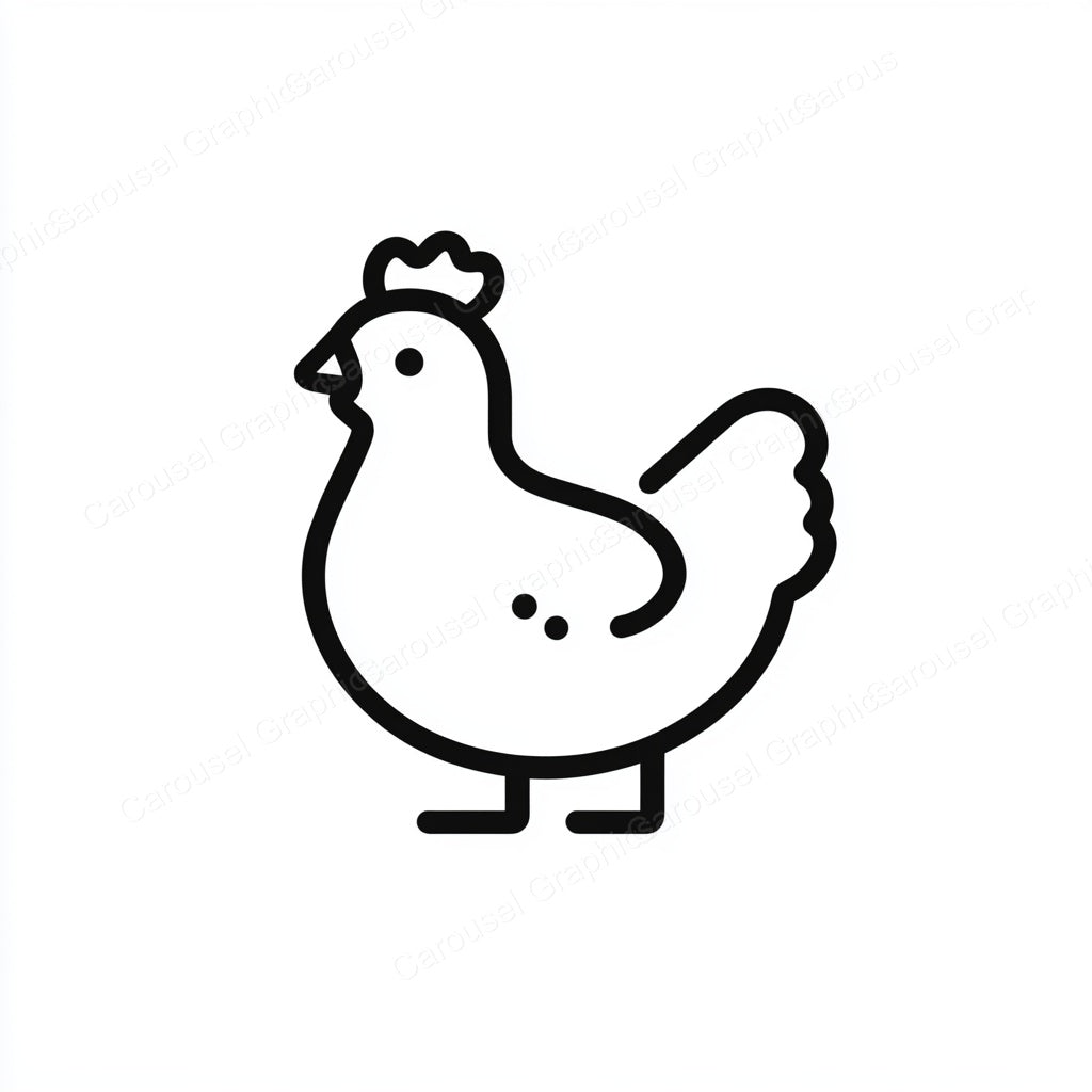Hen Vector Graphic preview