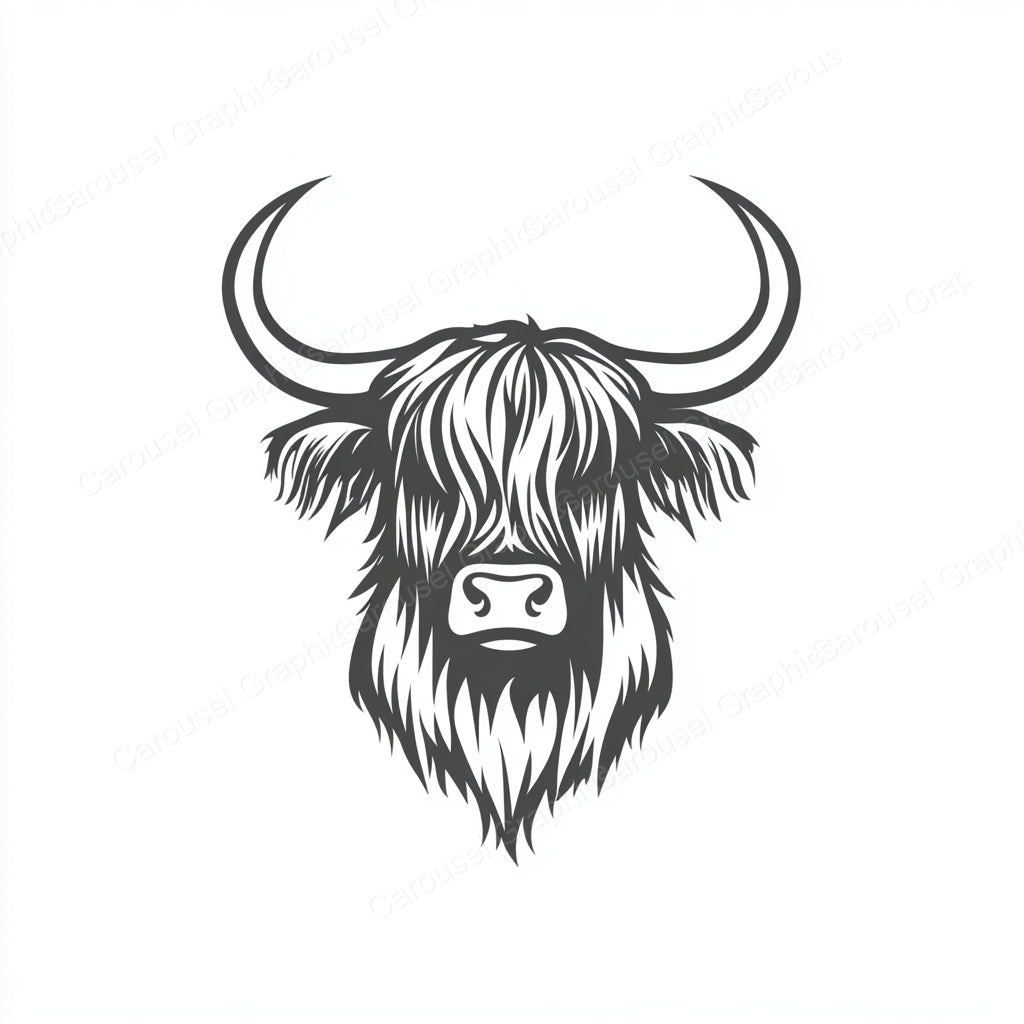 Highland Cow Vector Graphic preview