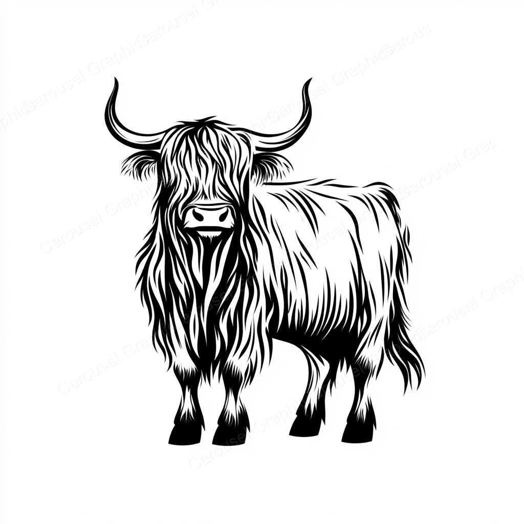 Highland Cow Vector Graphic preview