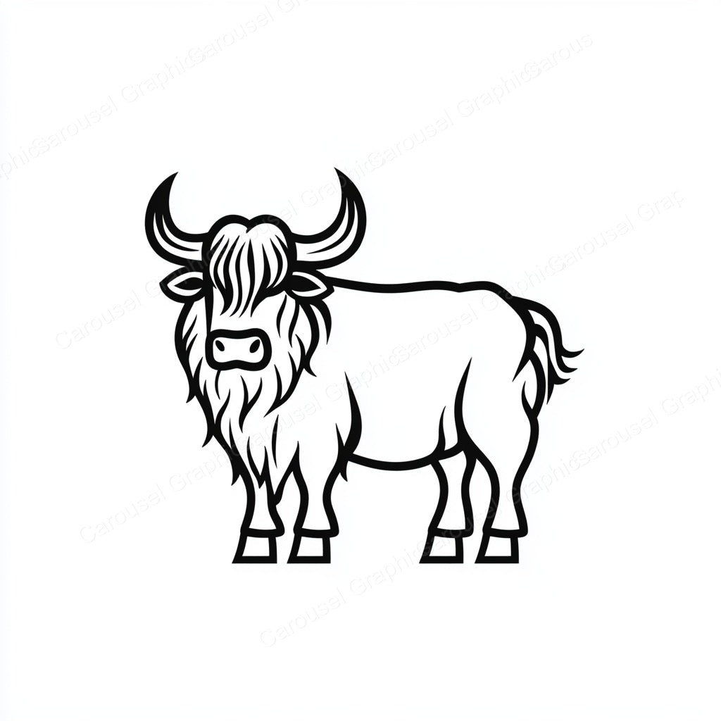 Highland Cow Vector Graphic preview