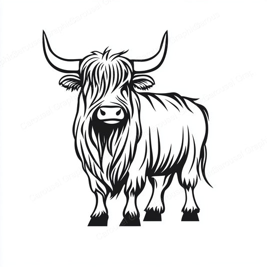 Highland Cow Vector Graphic preview