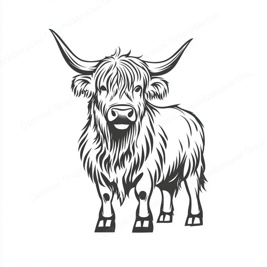 Highland Cow Vector Graphic preview
