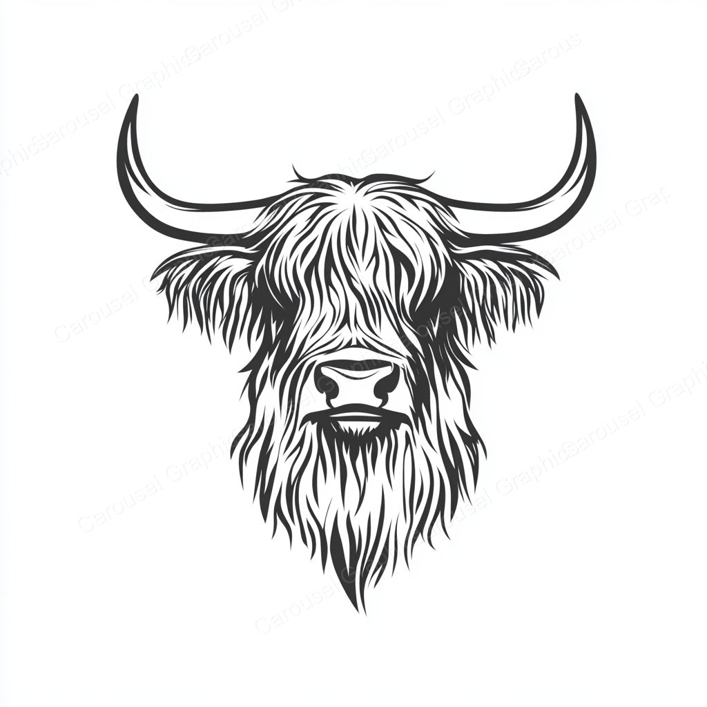 Highland Cow Vector Graphic preview