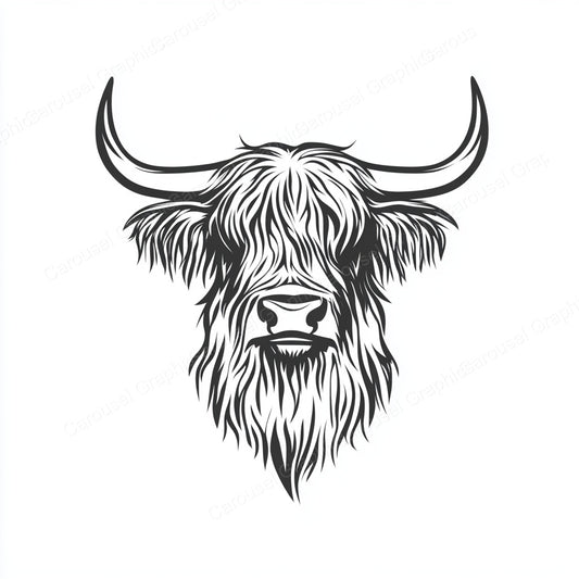 Highland Cow Vector Graphic preview