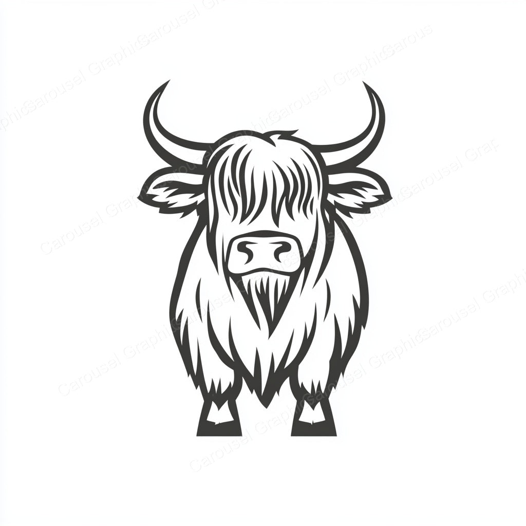 Highland Cow Vector Graphic preview