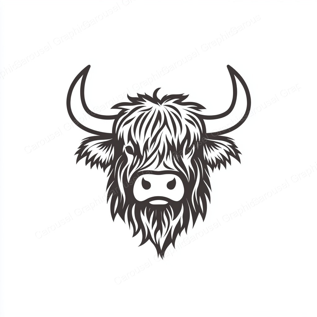 Highland Cow Vector Graphic preview