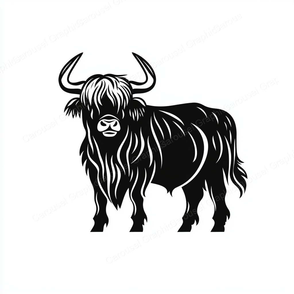 Highland Cow Vector Graphic preview