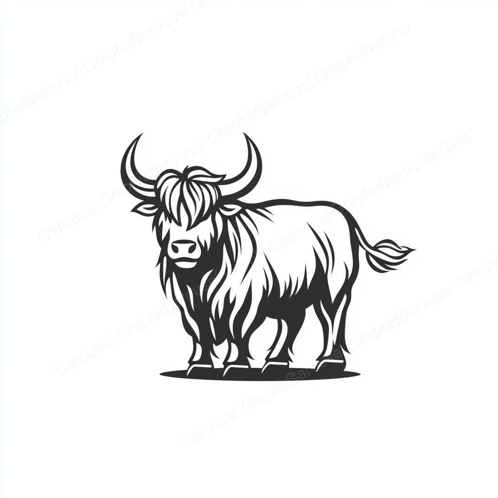 Highland Cow Vector Graphic preview