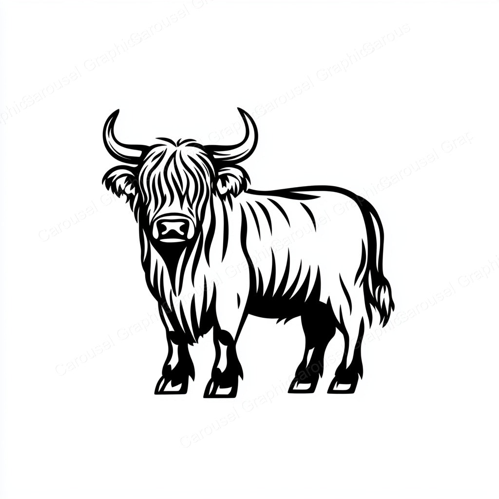 Highland Cow Vector Graphic preview