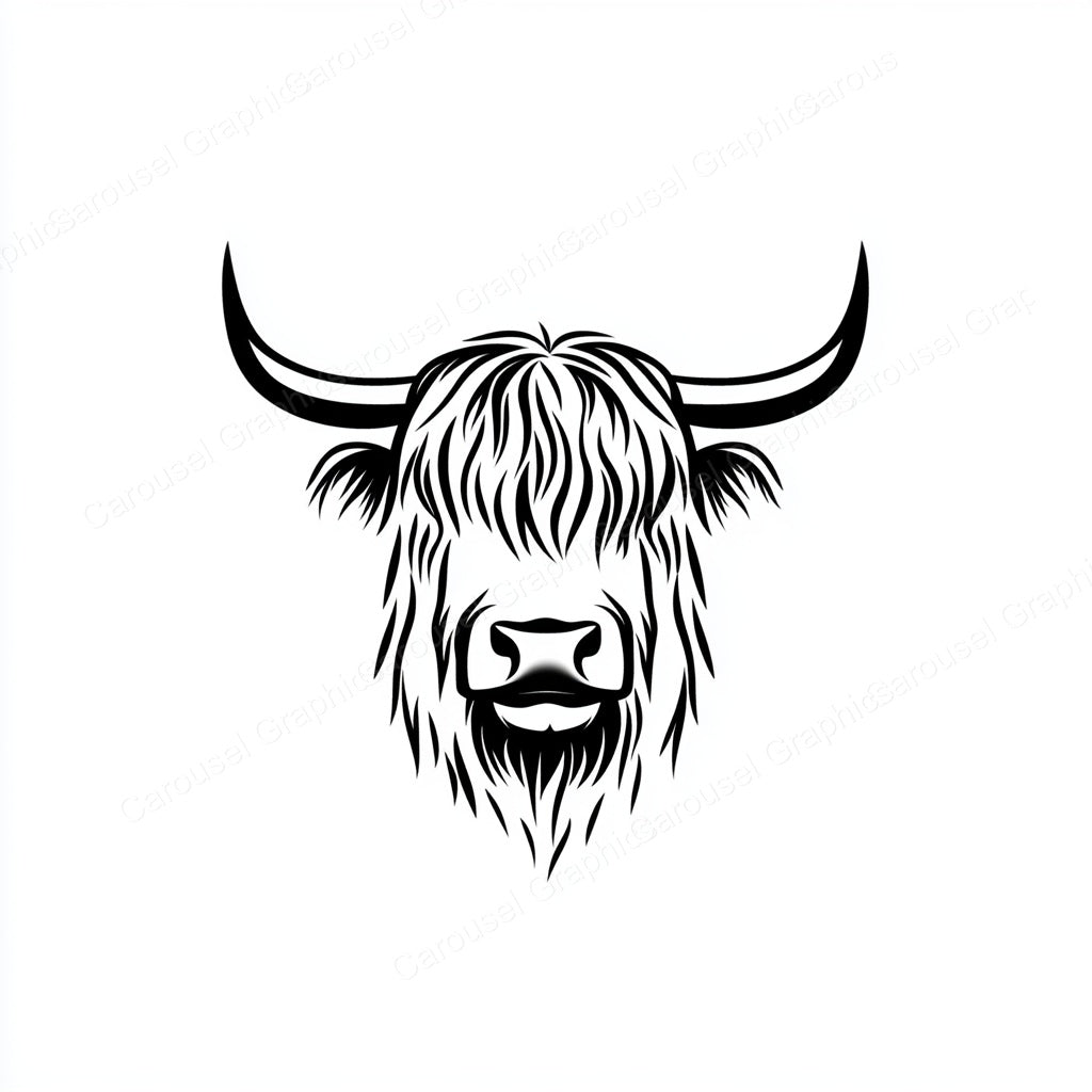 Highland Cow Vector Graphic preview