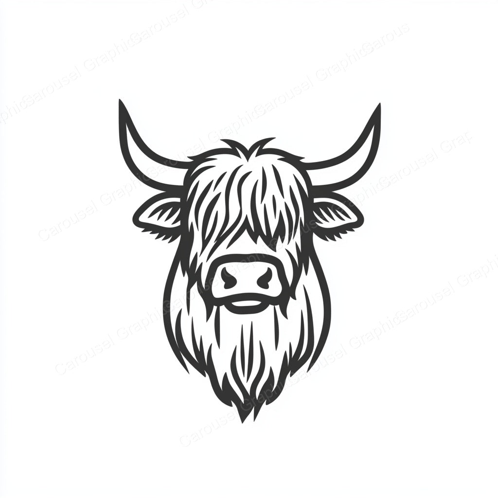 Highland Cow Vector Graphic preview