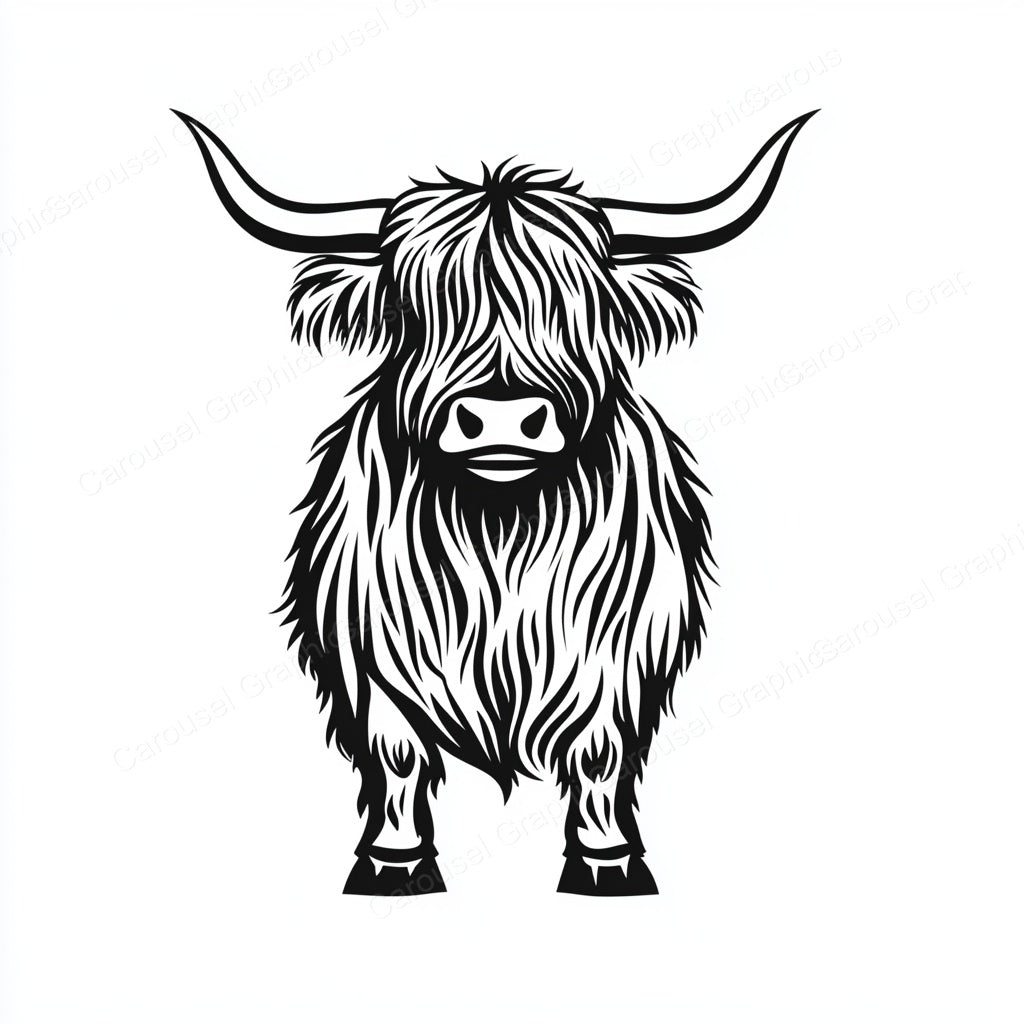 Highland Cow Vector Graphic preview