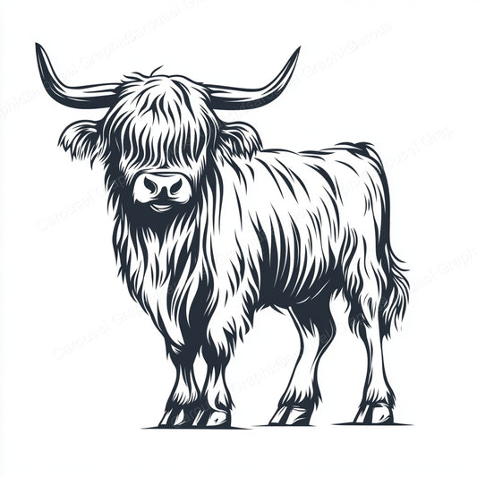 Highland Cow Vector Graphic preview