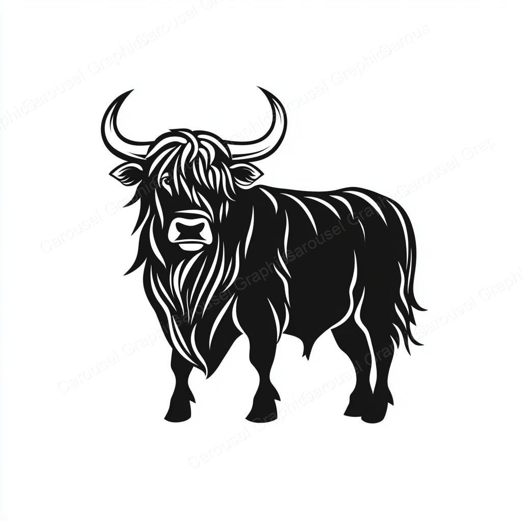 Highland Cow Vector Graphic preview
