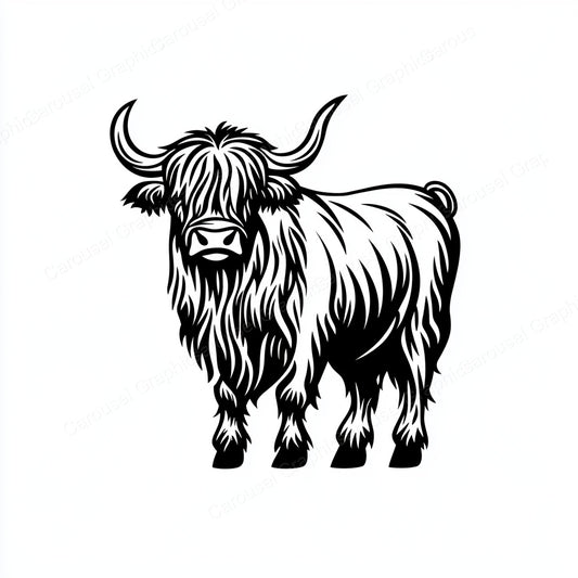 Highland Cow Vector Graphic preview