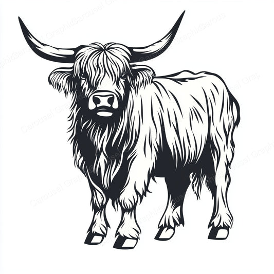 Highland Cow Vector Graphic preview