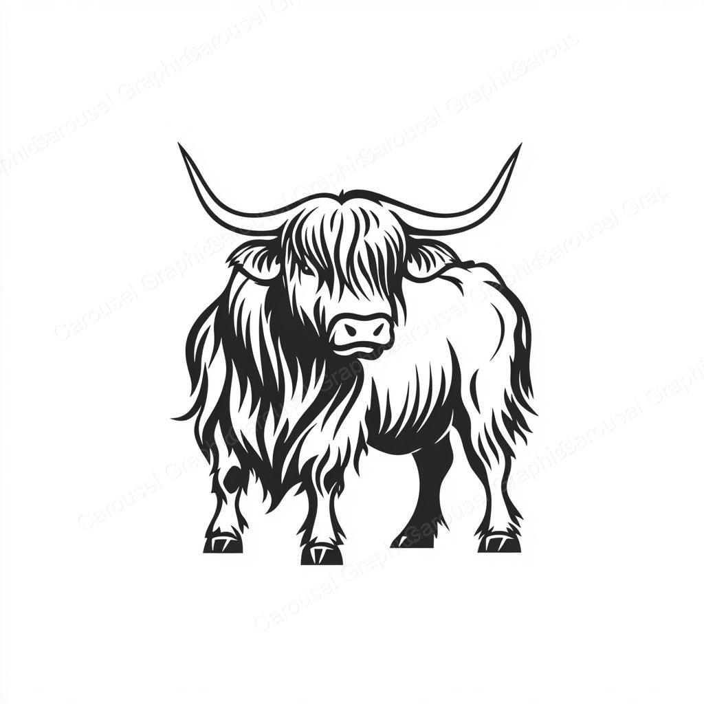 Highland Cow Vector Graphic preview