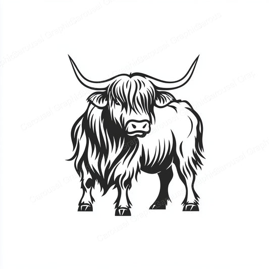 Highland Cow Vector Graphic preview