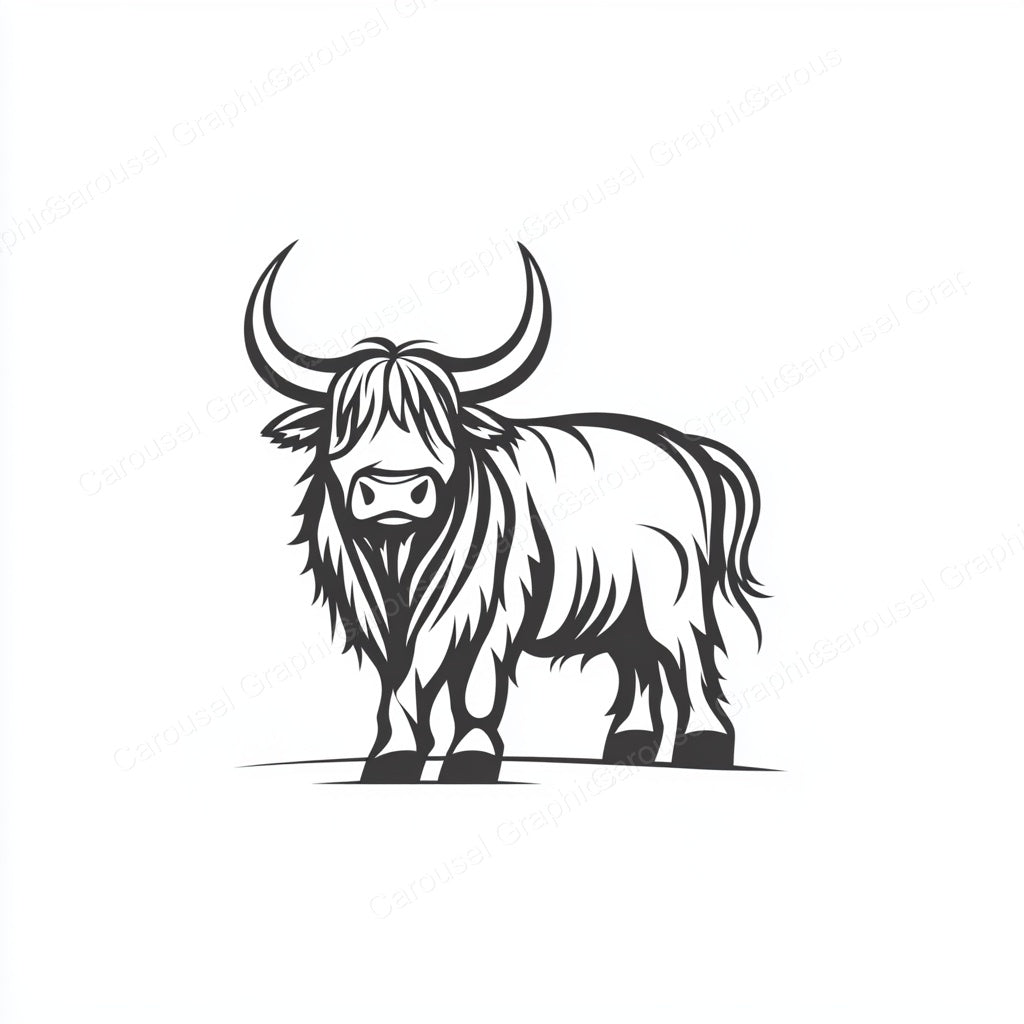 Highland Cow Vector Graphic preview
