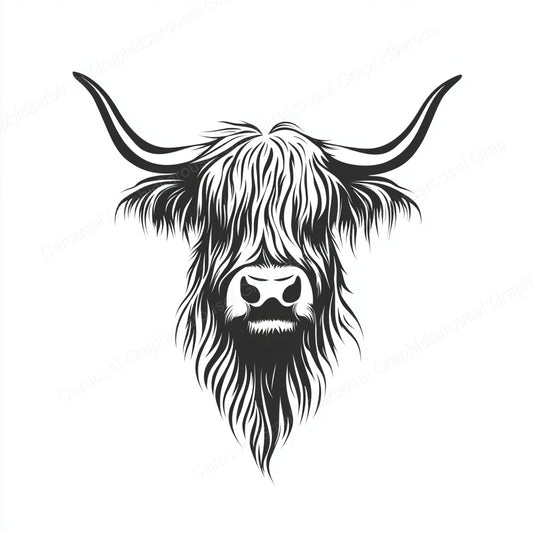 Highland Cow Vector Graphic preview