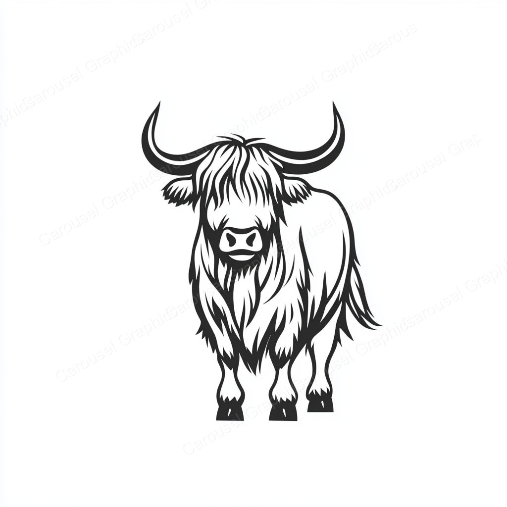 Highland Cow Vector Graphic preview