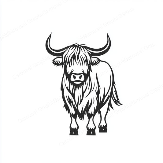 Highland Cow Vector Graphic preview