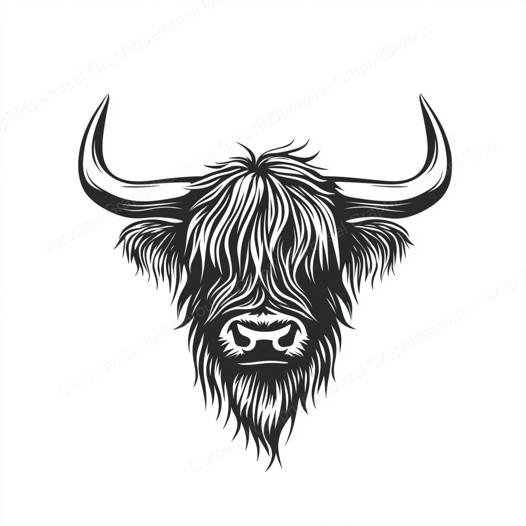 Highland Cow Vector Graphic preview