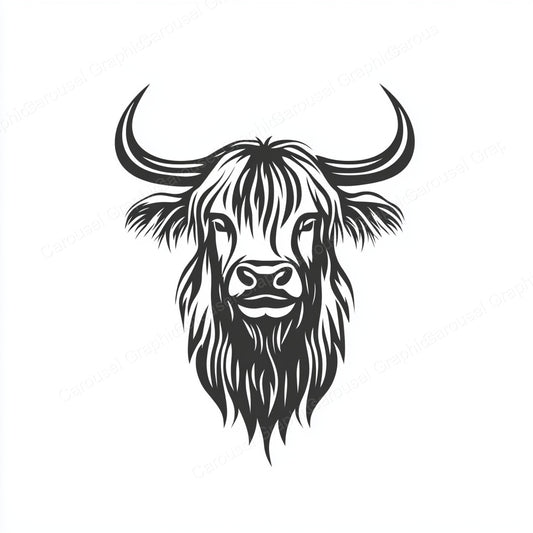 Highland Cow Vector Graphic preview