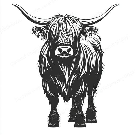 Highland Cow Vector Graphic preview