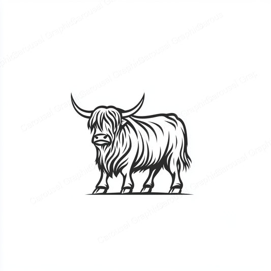 Highland Cow Vector Graphic preview