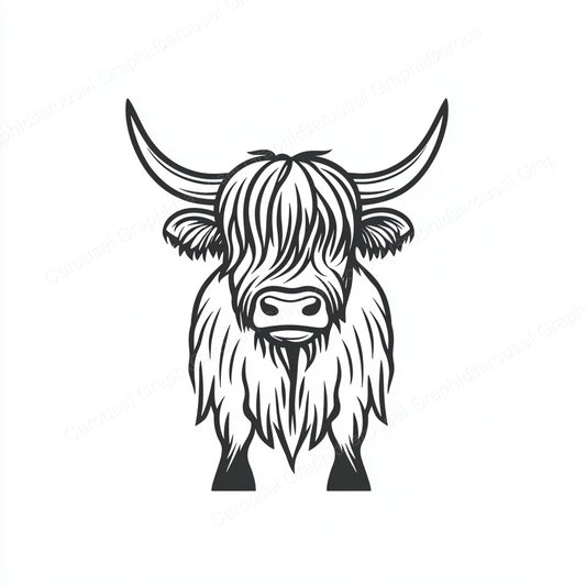 Highland Cow Vector Graphic preview