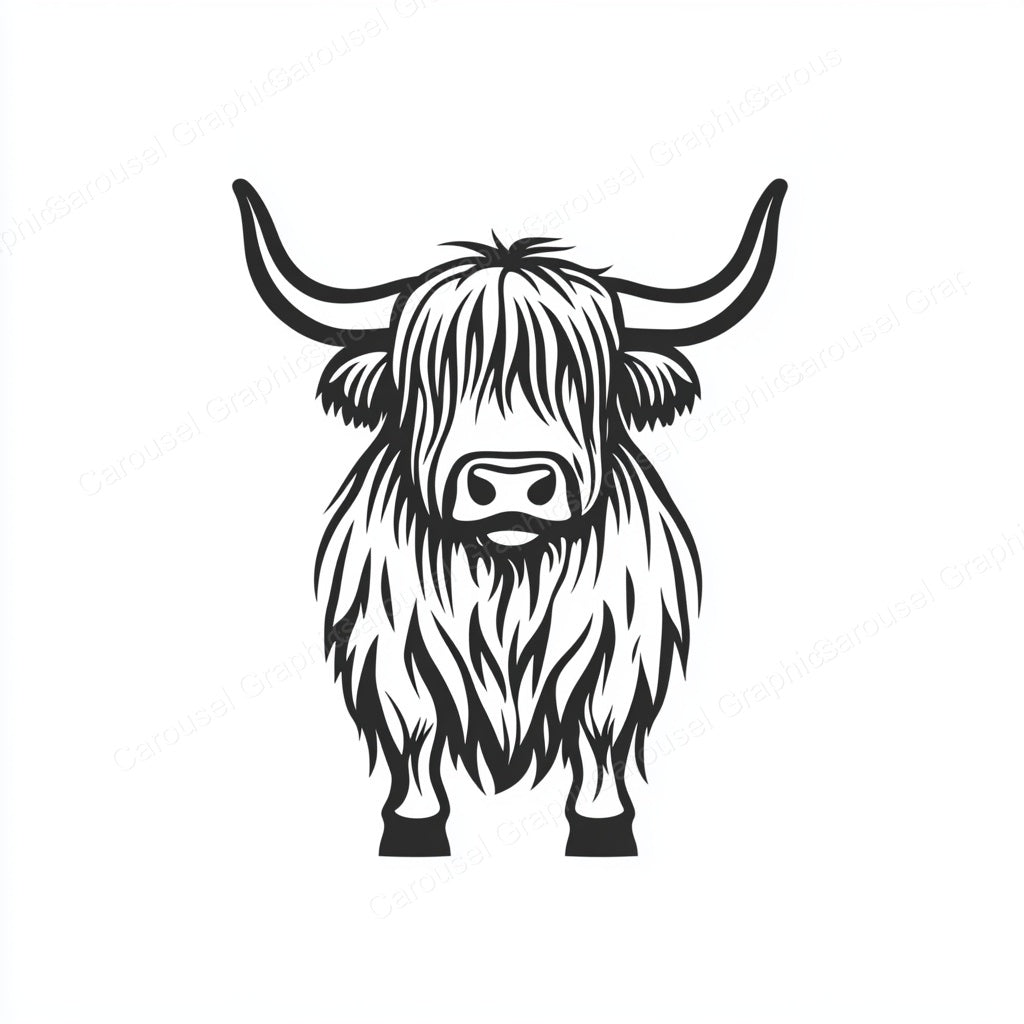 Highland Cow Vector Graphic preview