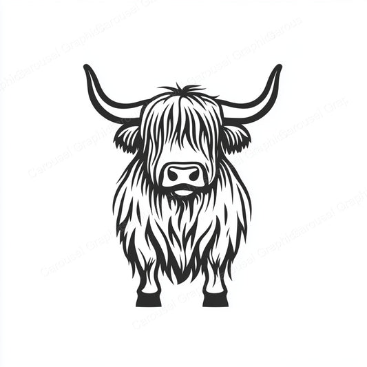 Highland Cow Vector Graphic preview