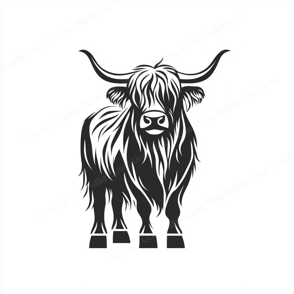 Highland Cow Vector Graphic preview