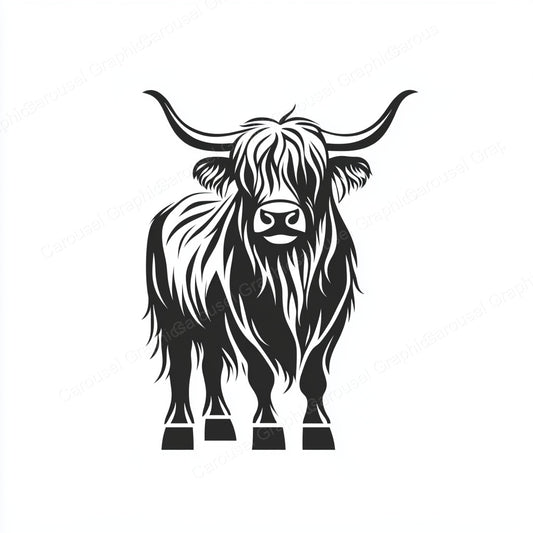 Highland Cow Vector Graphic preview