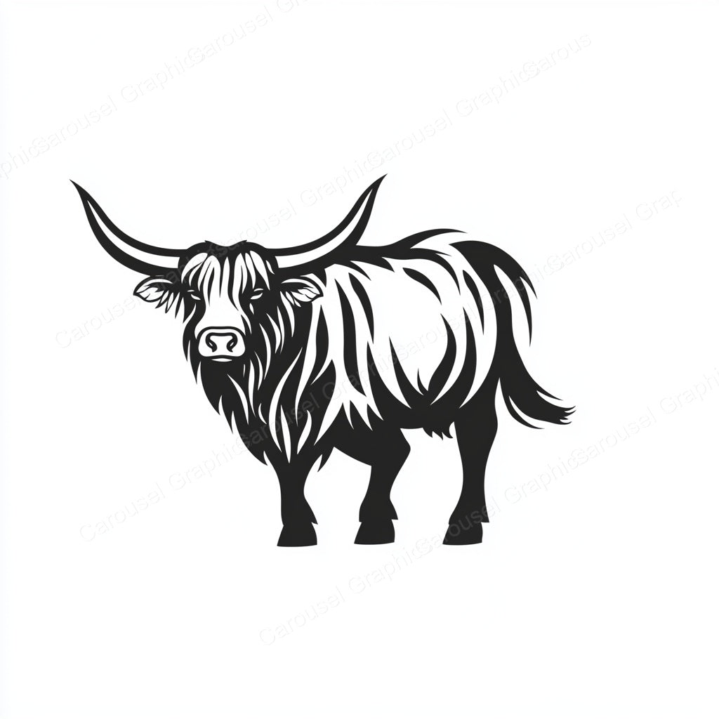 Highland Cow Vector Graphic preview