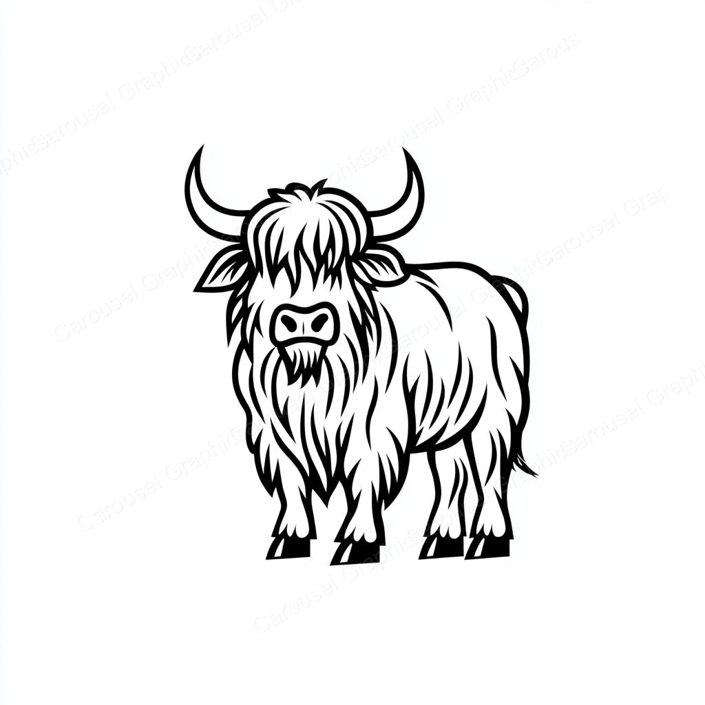 Highland Cow Vector Graphic preview