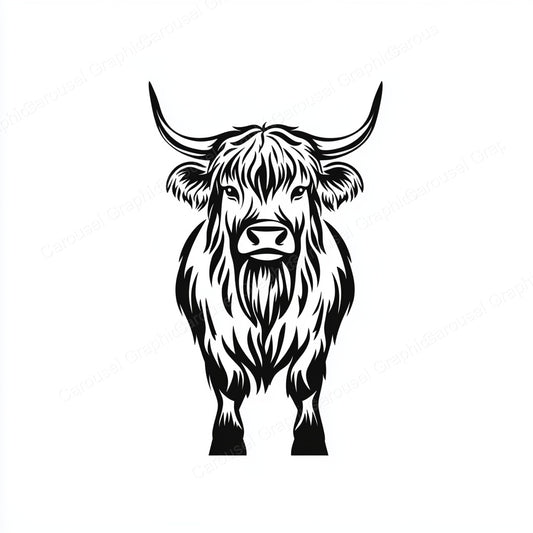 Highland Cow Vector Graphic preview