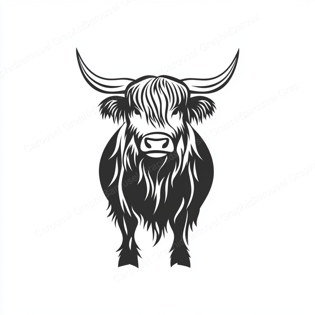 Highland Cow Vector Graphic preview