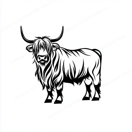 Highland Cow Vector Graphic preview