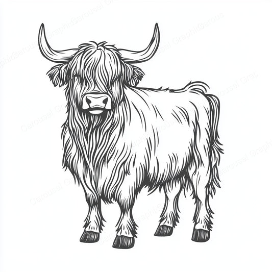 Highland Cow Vector Graphic preview