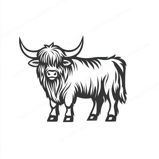 Highland Cow Vector Graphic preview